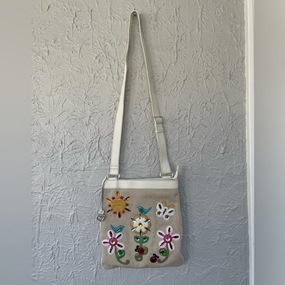 Brighton Floral Crossbody Messenger Bag - Picture 2 of 5